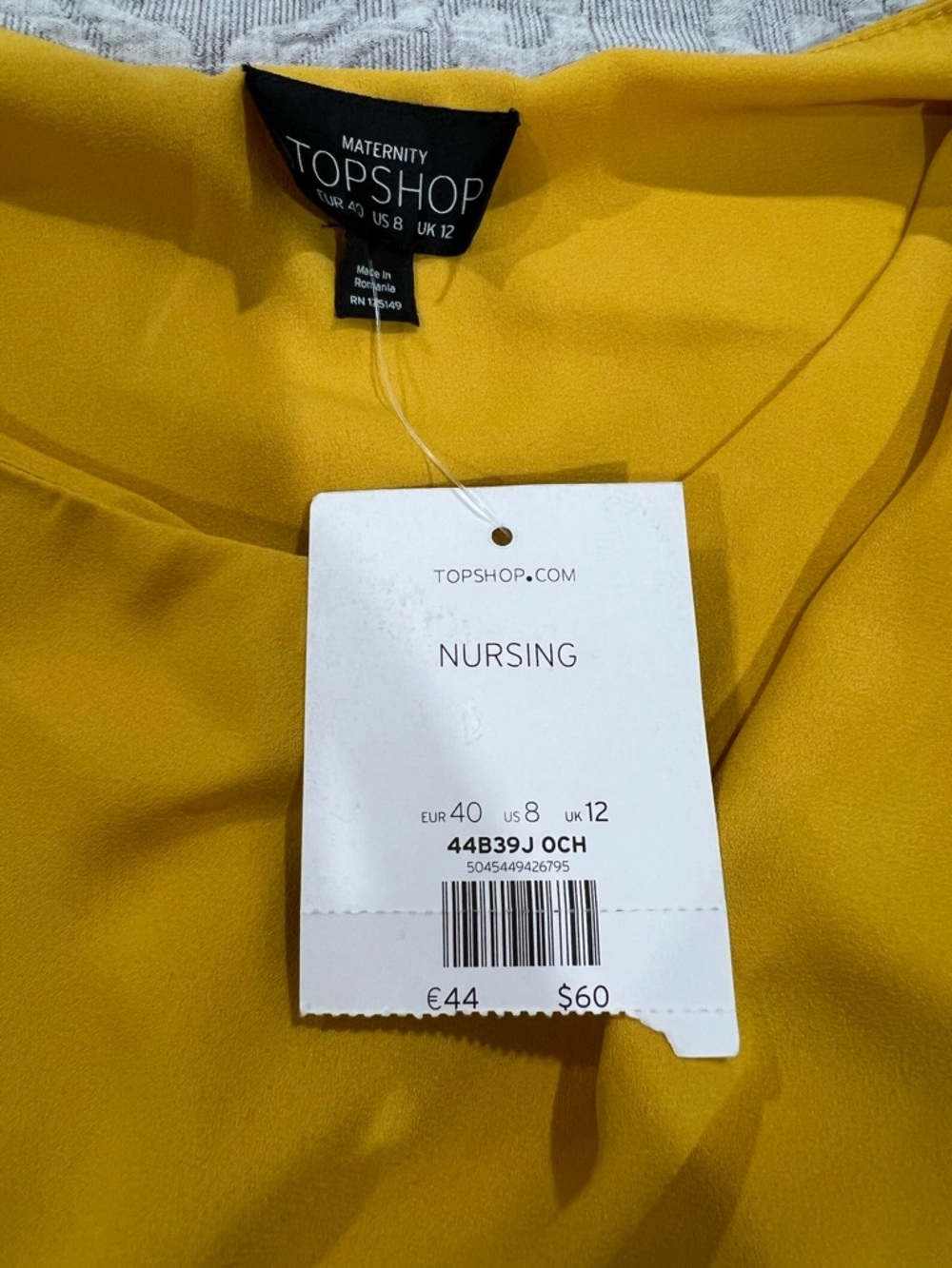 Topshop Yellow Sleeveless Wrap-Front Top - Picture 4 of 4